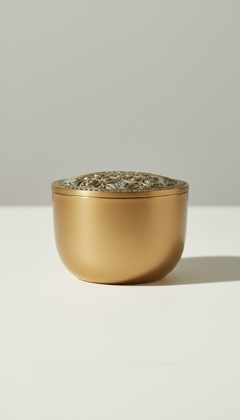 Brass Smoke Frosted Candle